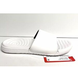 Under Armour Women’s Ansa Fixed White Slide Sandals, Size 9 M.